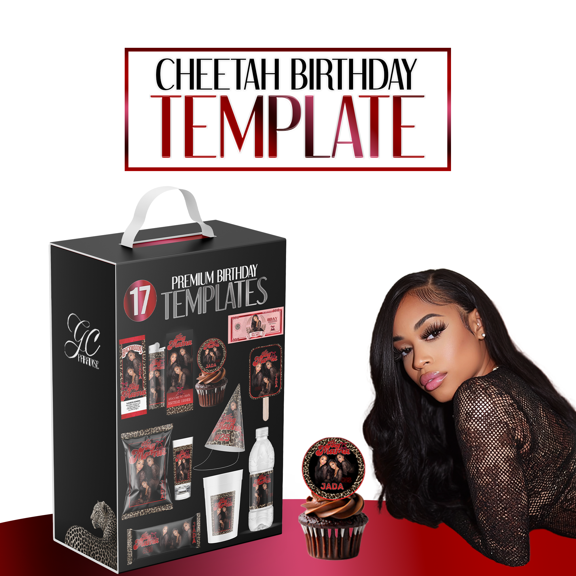 Big mama birthday party bundle - Template